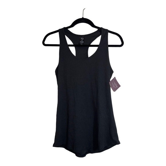 NWT SMART & SEXY  Comfort Black Stretch Cotton Rib Tank Top Sz XL - Picture 1 of 5